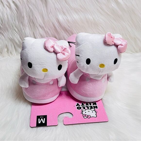 Hello Kitty Plush Slippers - Picture 1 of 5